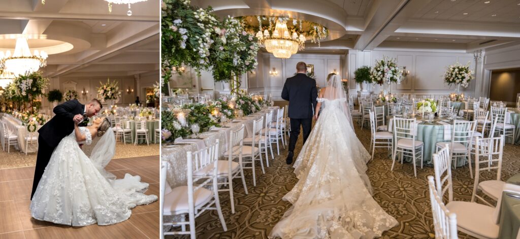 Bride and Groom View Ballroom at Atlanta Athletic Club