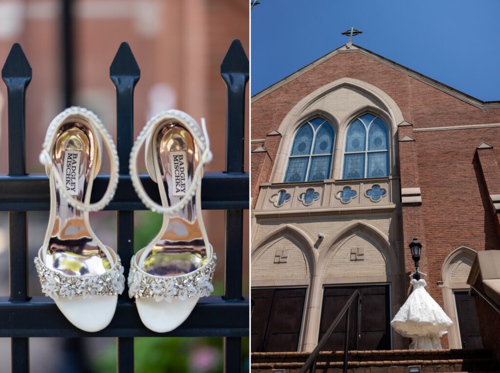 Wedding Dress at Saint Brigid's Church in Johns Creek, GA