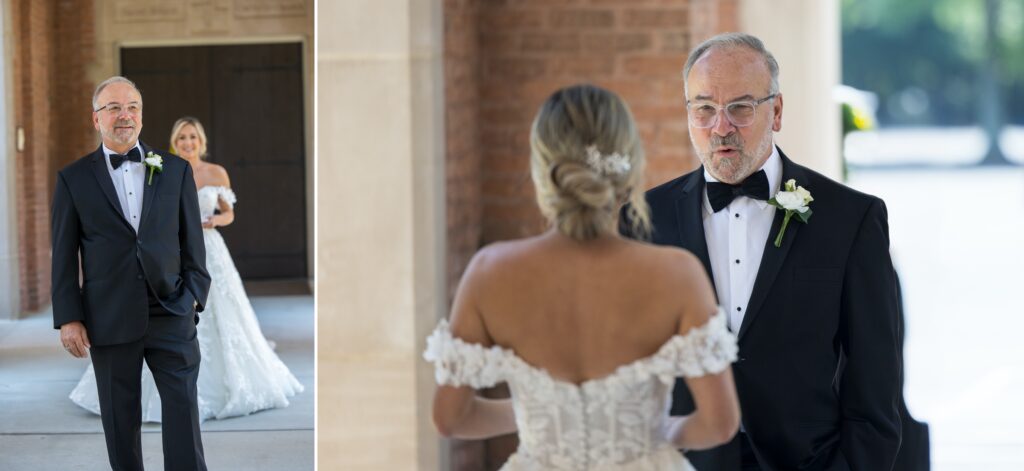 First Look with Bride and Father