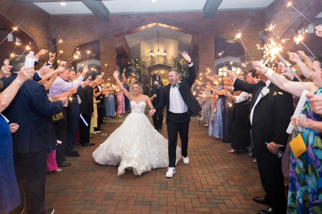 Sparkler Departure at Atlanta Athletic Club Wedding